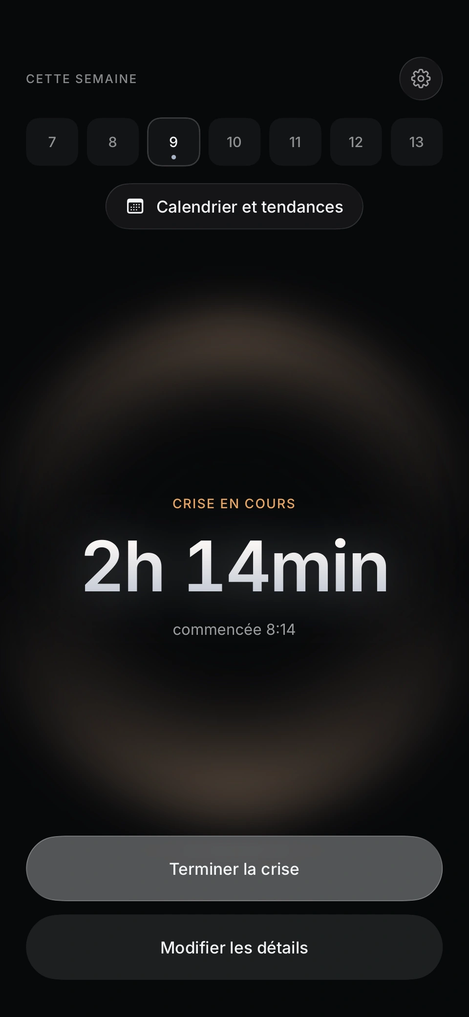 App Dim · exemple de saisie