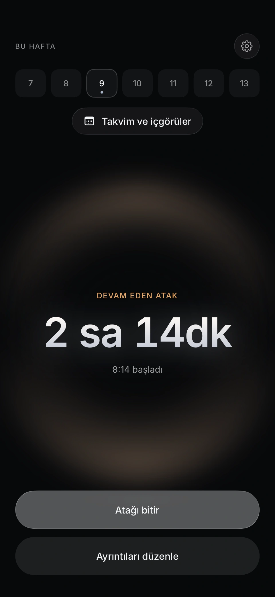 Dim uygulaması · örnek kayıt